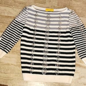 St. John sequined striped sweater sz. P